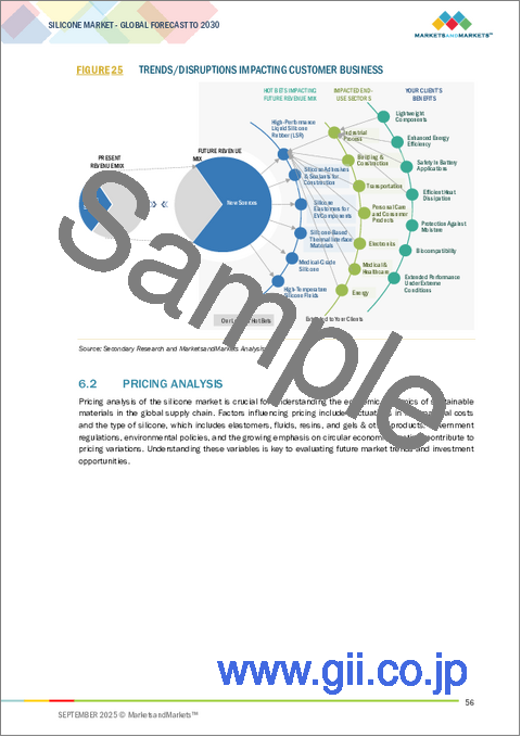 サンプル1:シリコーンの世界市場:タイプ別、最終用途産業別、地域別 - 2030年までの予測