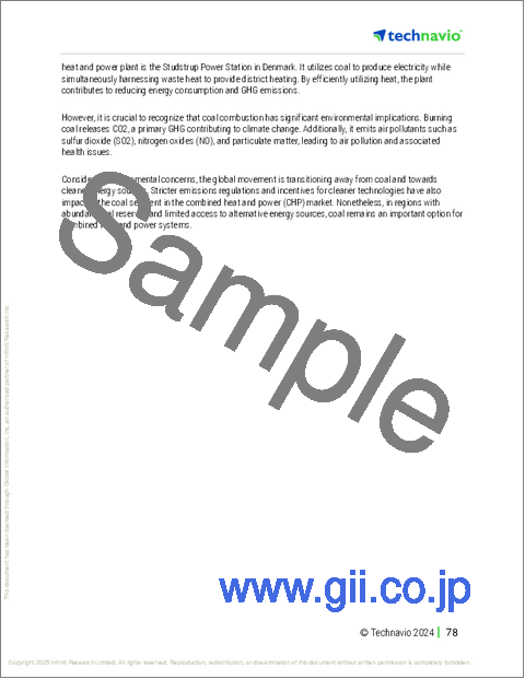 サンプル2:熱電併給(CHP)の世界市場 2025-2029