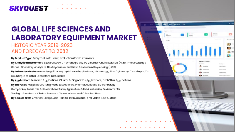 表紙:ライフサイエンスとラボ用機器の市場規模、シェア、成長分析、機器タイプ別、技術タイプ別、用途別、エンドユーザー別、地域別 - 産業予測、2025~2032年