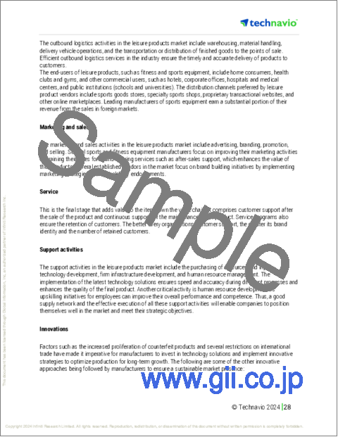 サンプル1:ピラティス機器の世界市場 2024-2028年