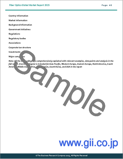 サンプル2:光ファイバーの世界市場レポート 2025年