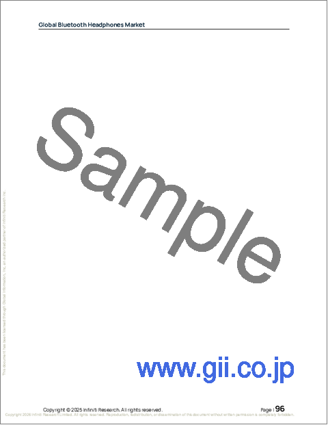 サンプル2:Bluetoothヘッドホンの世界市場、2026年~2030年
